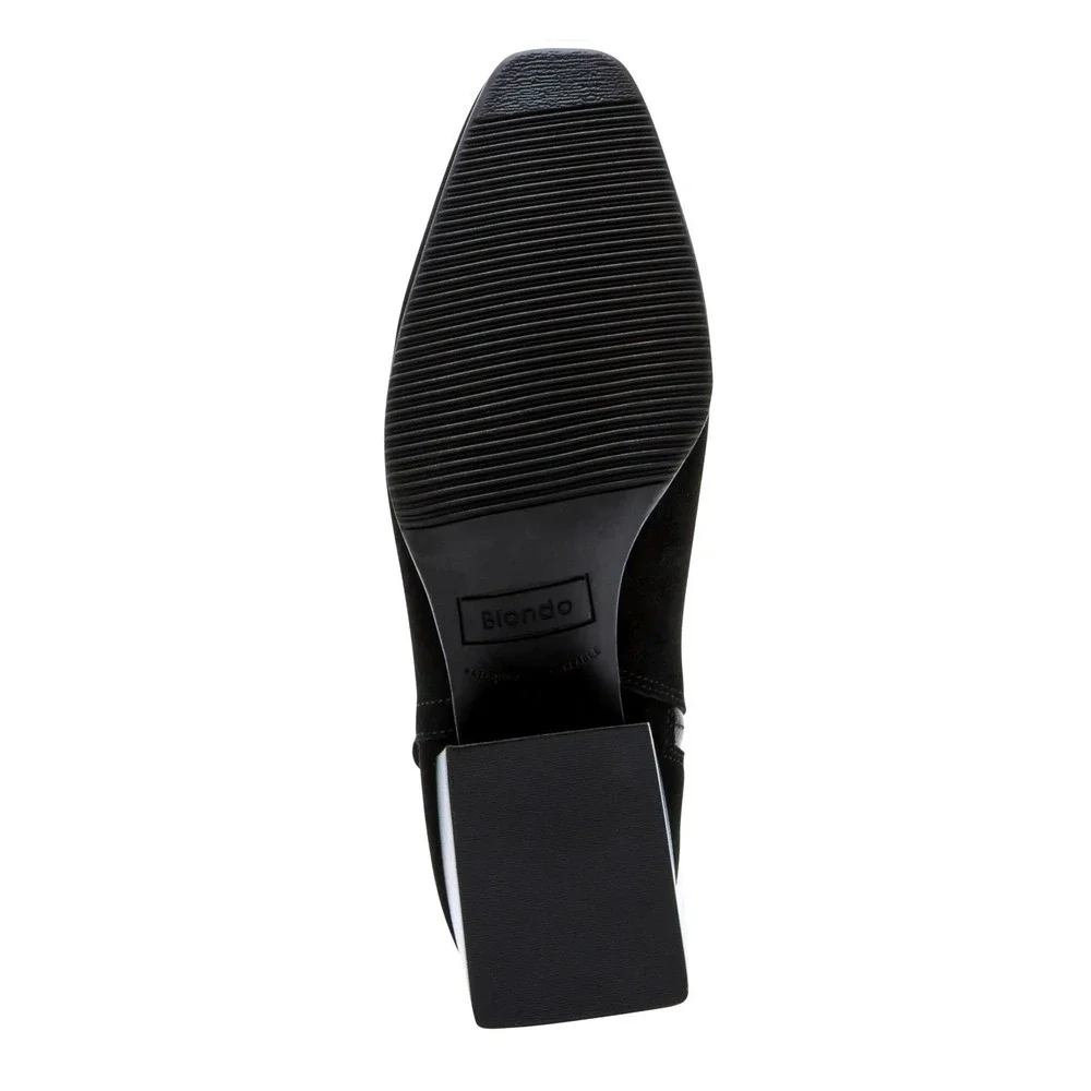 Blondo‎ Twyla Black Suede Waterproof Tall Boots Block Heel Womens 8.5 M New